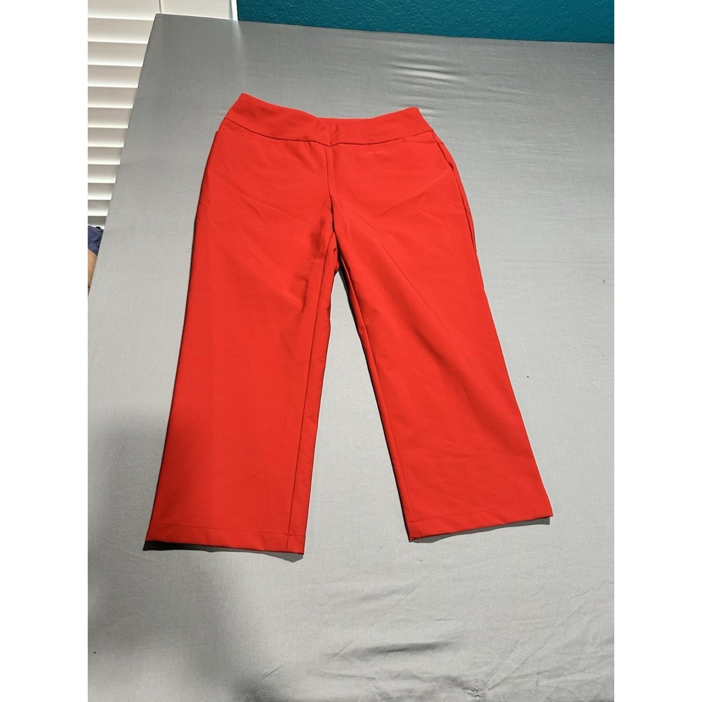 NWT Acegolfs Red Stretch UPF Cropped Pants‎ S